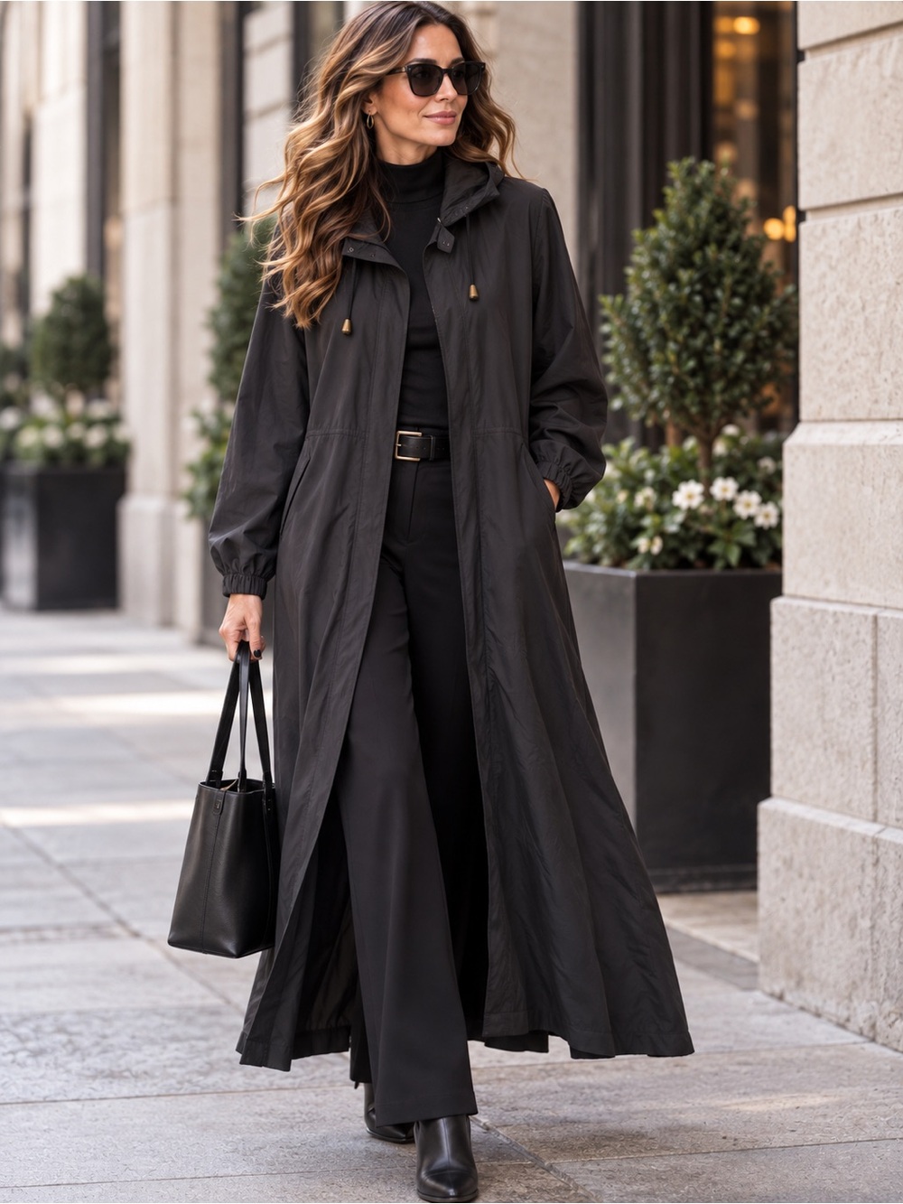 Chic Jones New York hooded parachute duster